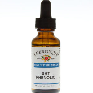 BHT Phenolic glass dropper bottle.