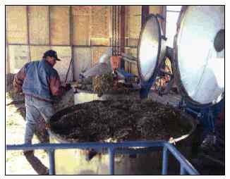 Men working at distiller