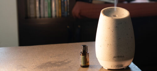 Eucalyptus essential oil blend from doTERRA with diffuser