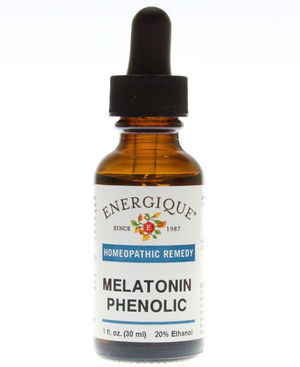Melatonin Phenolic in glass dropper bottle.