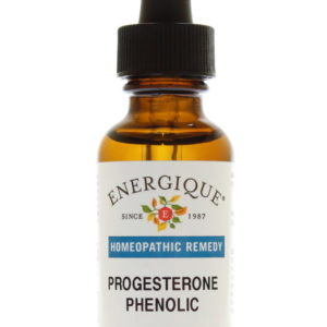Progesterone Phenolic in glass dropper bottle.